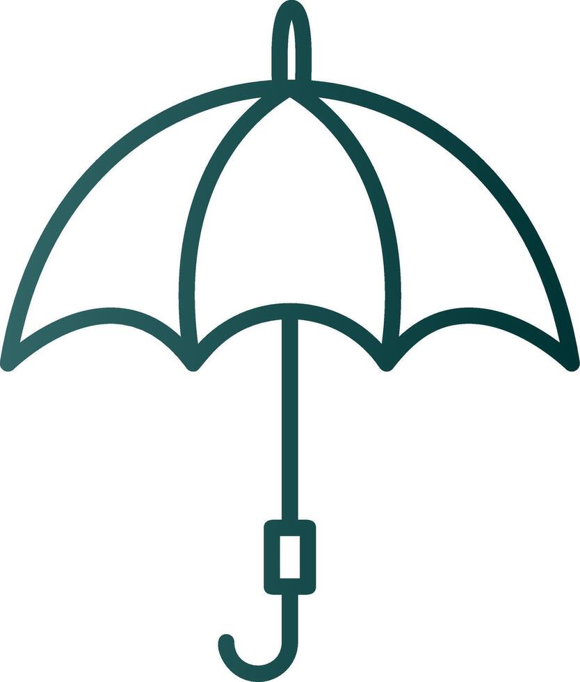 ícone de gradiente de linha de guarda-chuva vetor