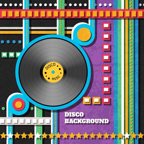 Fundo de música de discoteca vetor