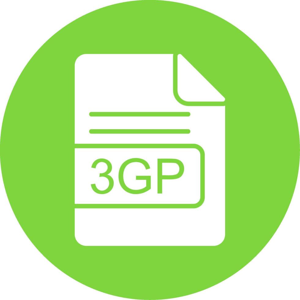 3gp Arquivo formato multi cor círculo ícone vetor