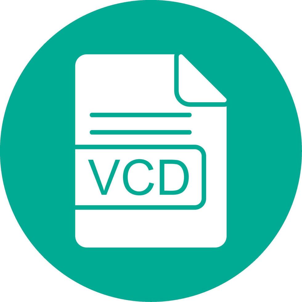 vcd Arquivo formato multi cor círculo ícone vetor