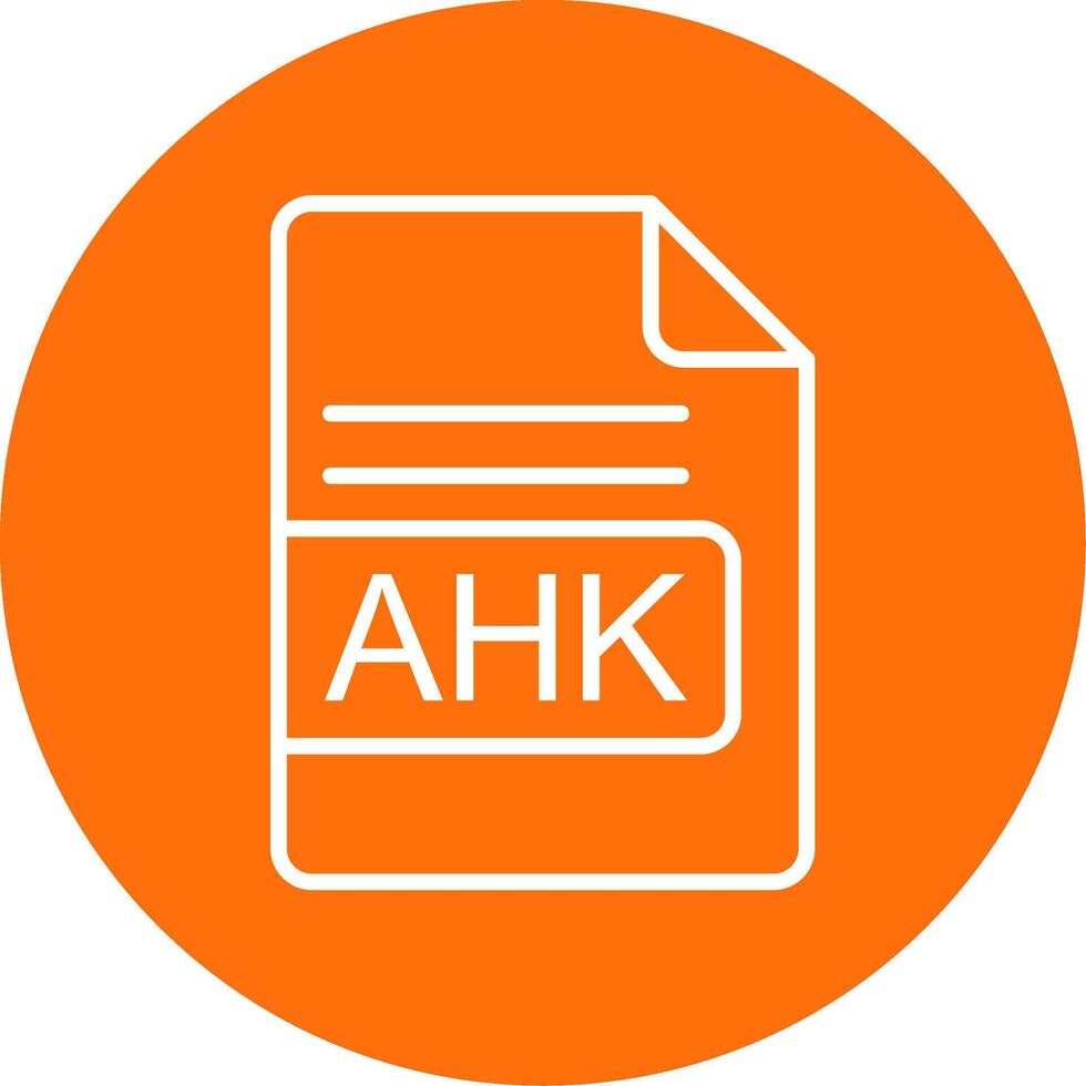 ahk Arquivo formato multi cor círculo ícone vetor