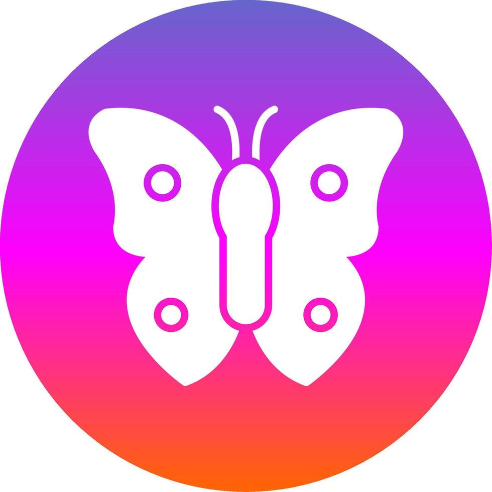 borboleta glifo gradiente círculo ícone Projeto vetor