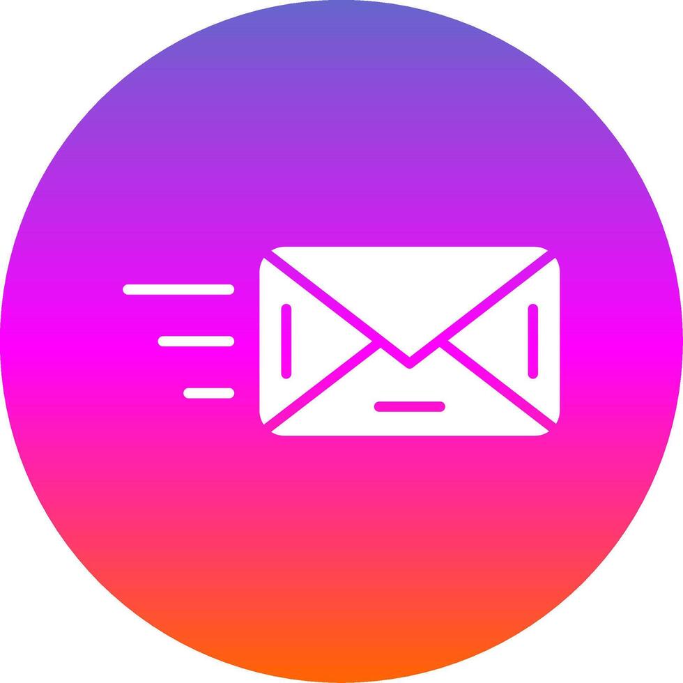 o email glifo gradiente círculo ícone Projeto vetor