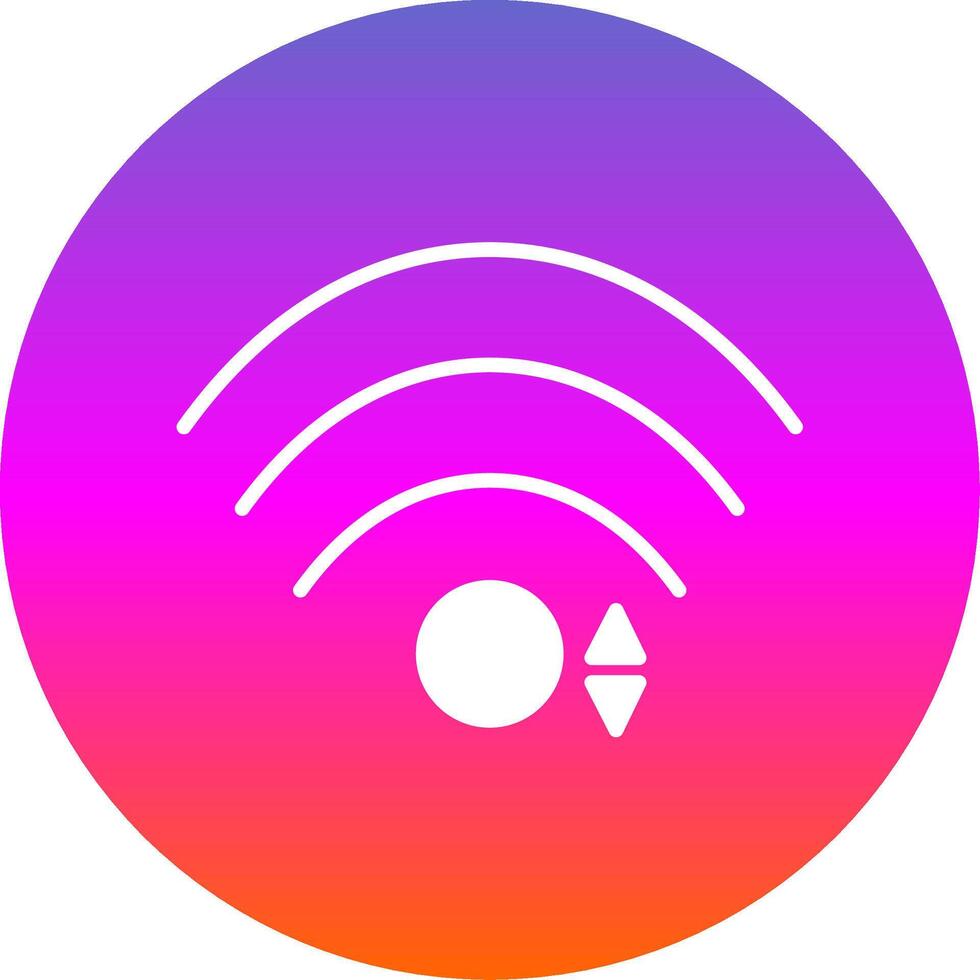 Wi-fi glifo gradiente círculo ícone Projeto vetor