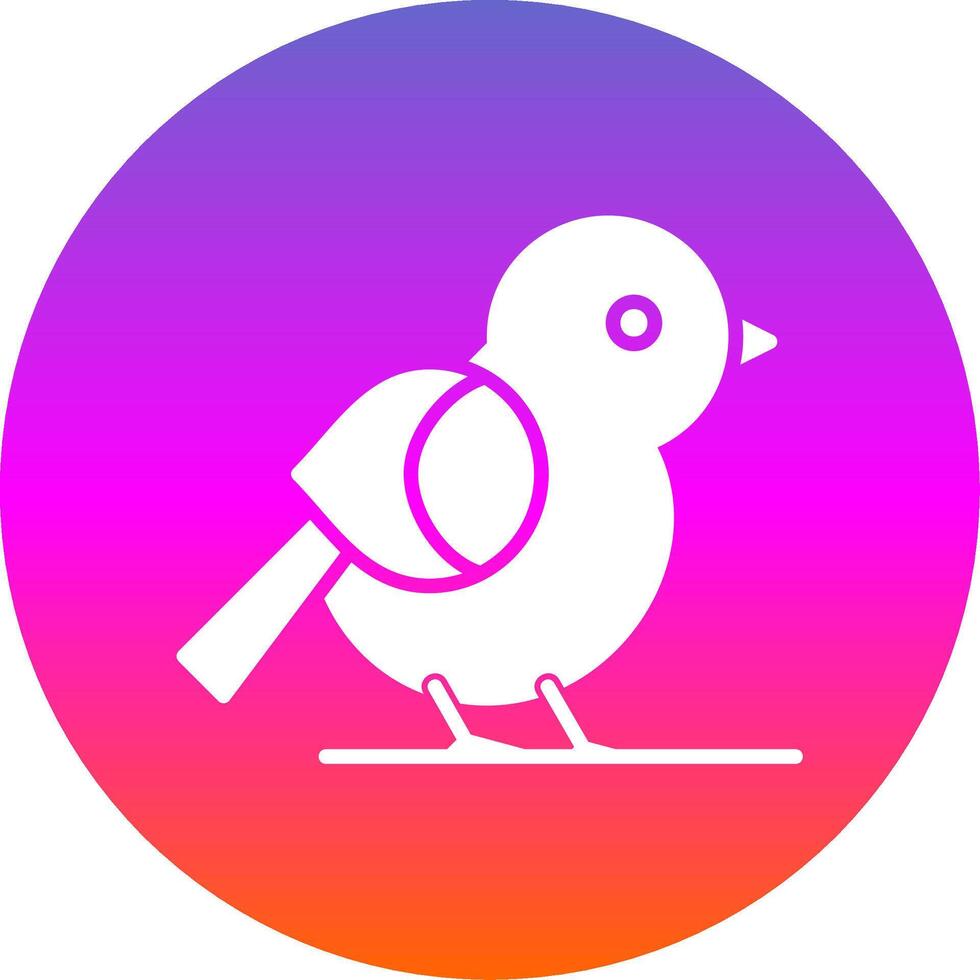 pássaro glifo gradiente círculo ícone Projeto vetor