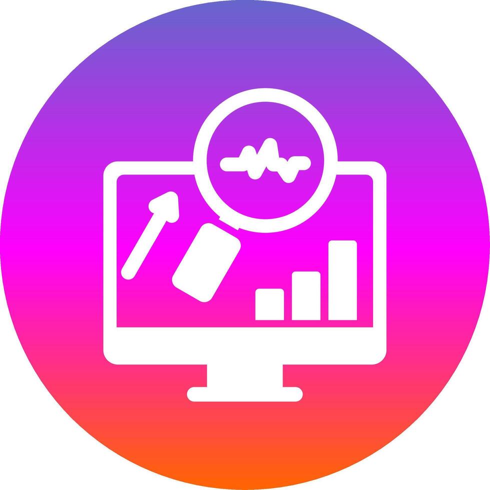 sistema monitoramento glifo gradiente círculo ícone Projeto vetor