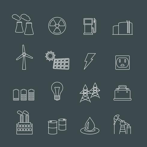 Elementos de design de indústria de energia de energia vetor