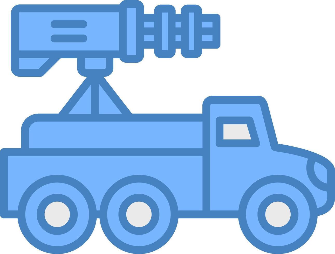 caminhão linha preenchidas azul ícone vetor