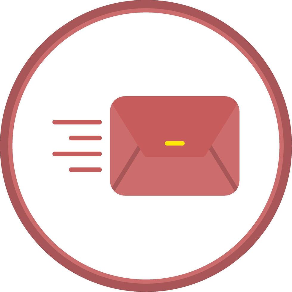 envelope plano círculo ícone vetor