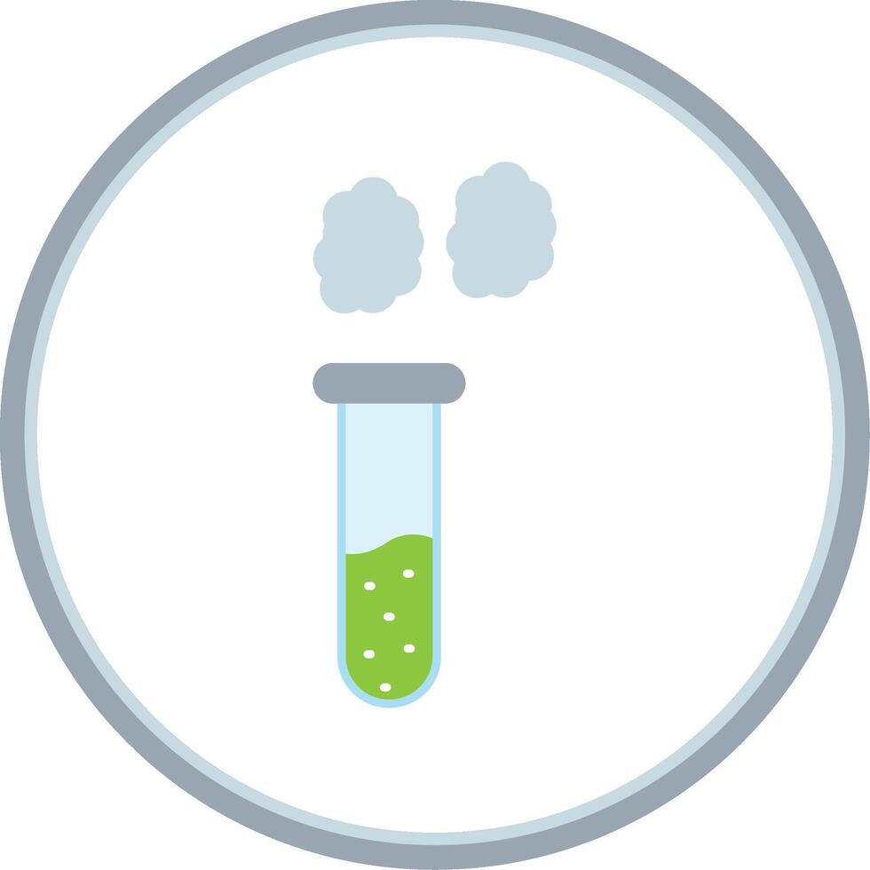 teste tubo plano círculo ícone vetor