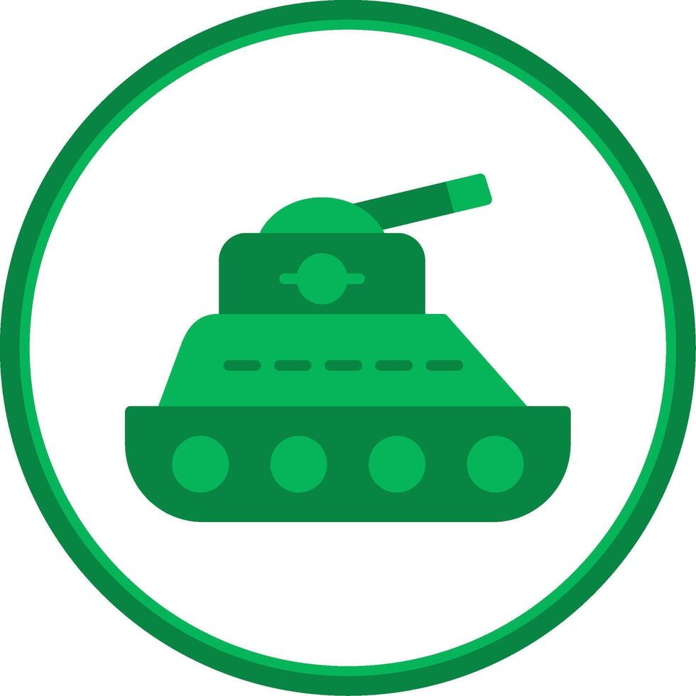 tanque plano círculo ícone vetor