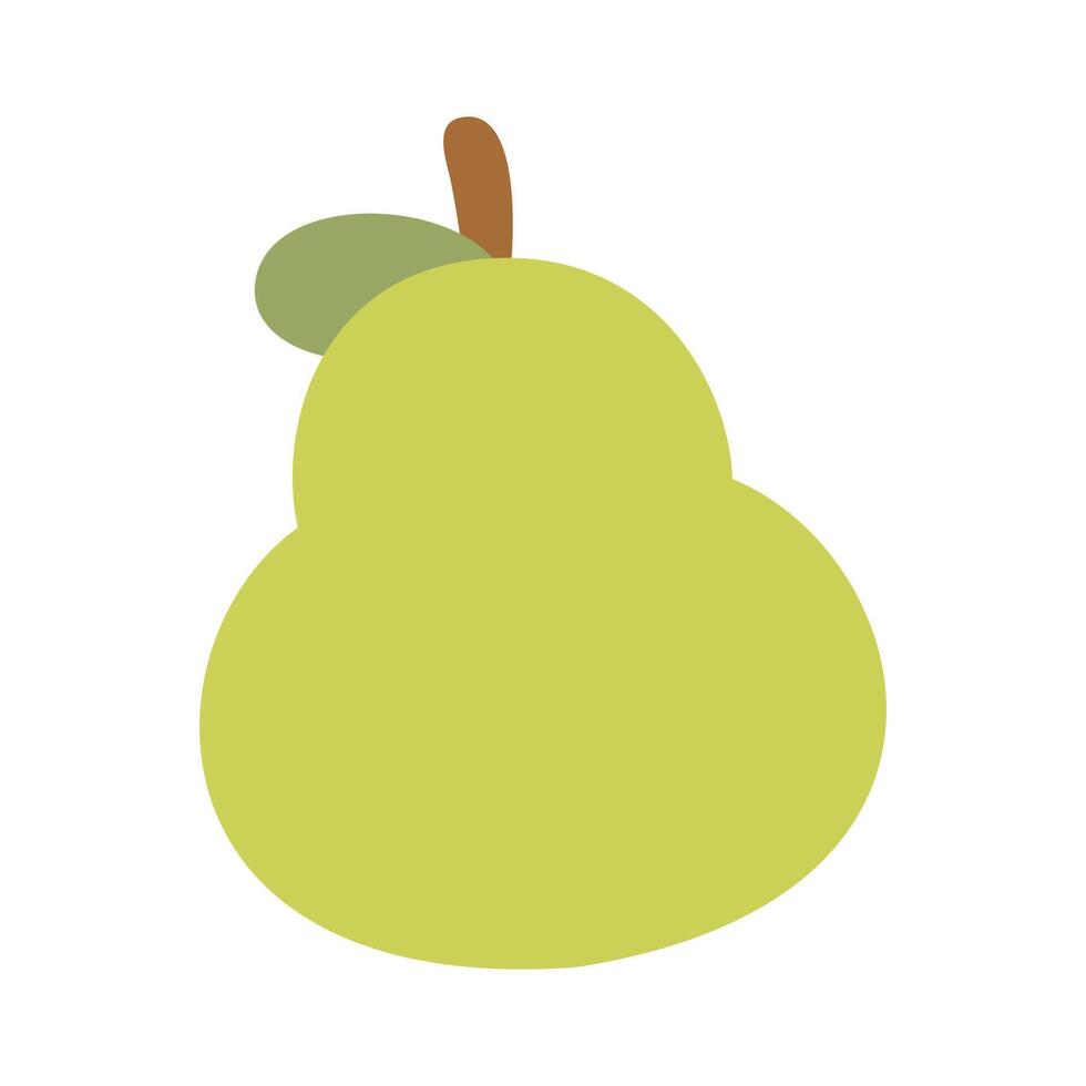 pera ícone ilustração verde colorida pera fruta ícone isolado em branco fundo vetor