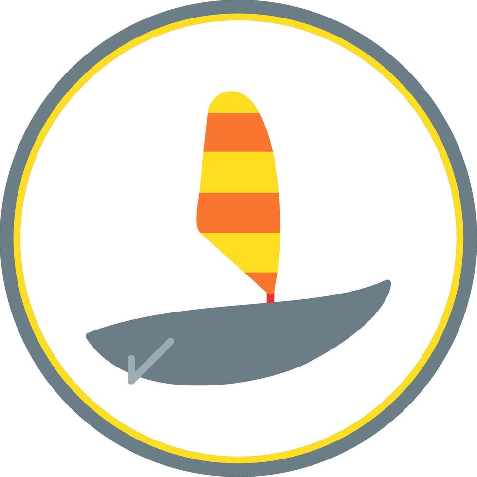 windsurf plano círculo ícone vetor