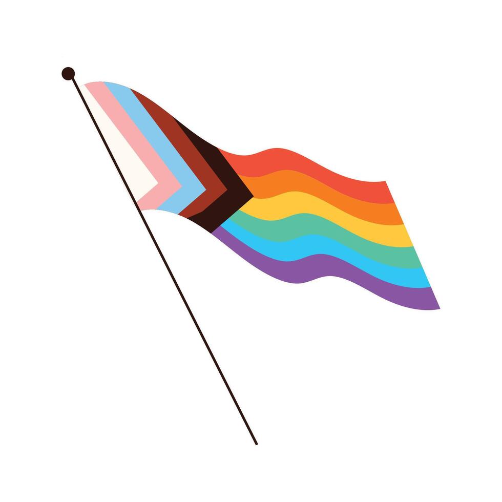 arco Iris bandeira ilustração elemento em uma branco fundo vetor