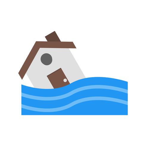Ícone de vetor de símbolo de inundação