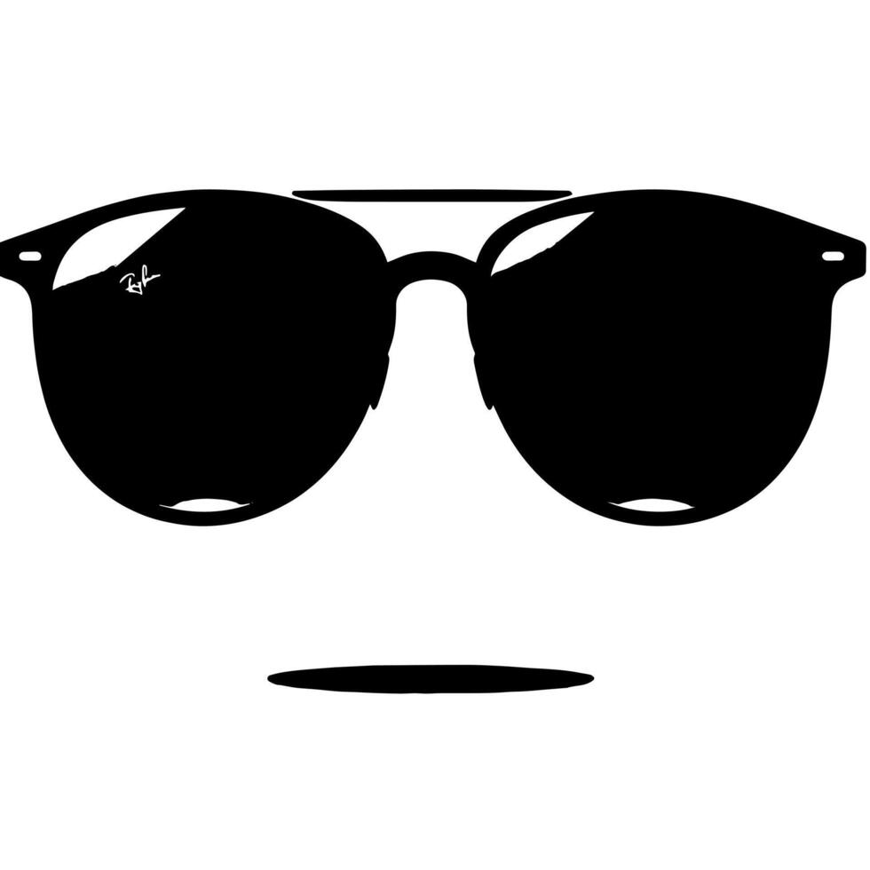 Preto e branco ilustração do moderno Preto oculos de sol vetor