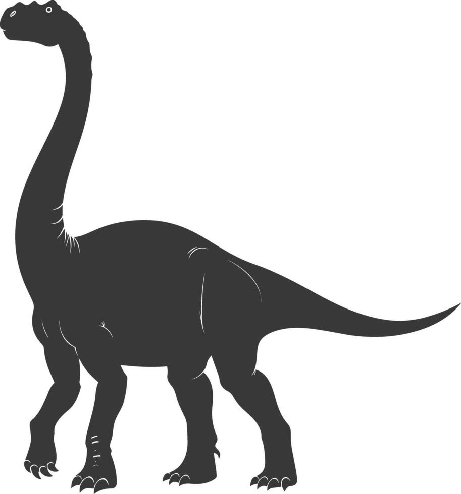 silhueta pré-histórico dinossauro animal Preto cor só vetor