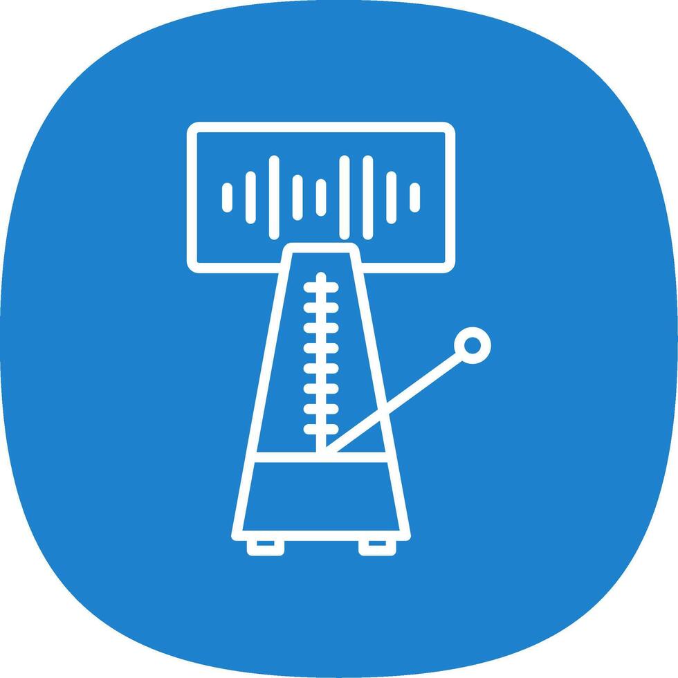 metrônomo linha curva ícone Projeto vetor