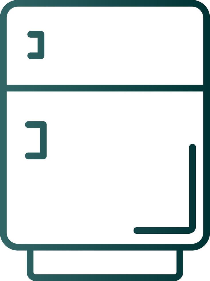 ícone de gradiente de linha de geladeira vetor
