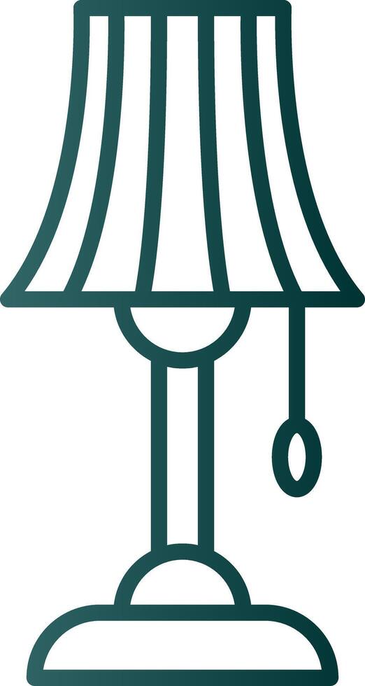 ícone de gradiente de linha de lâmpada vetor