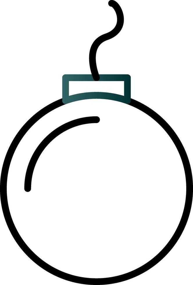 ícone de gradiente de linha de bomba vetor