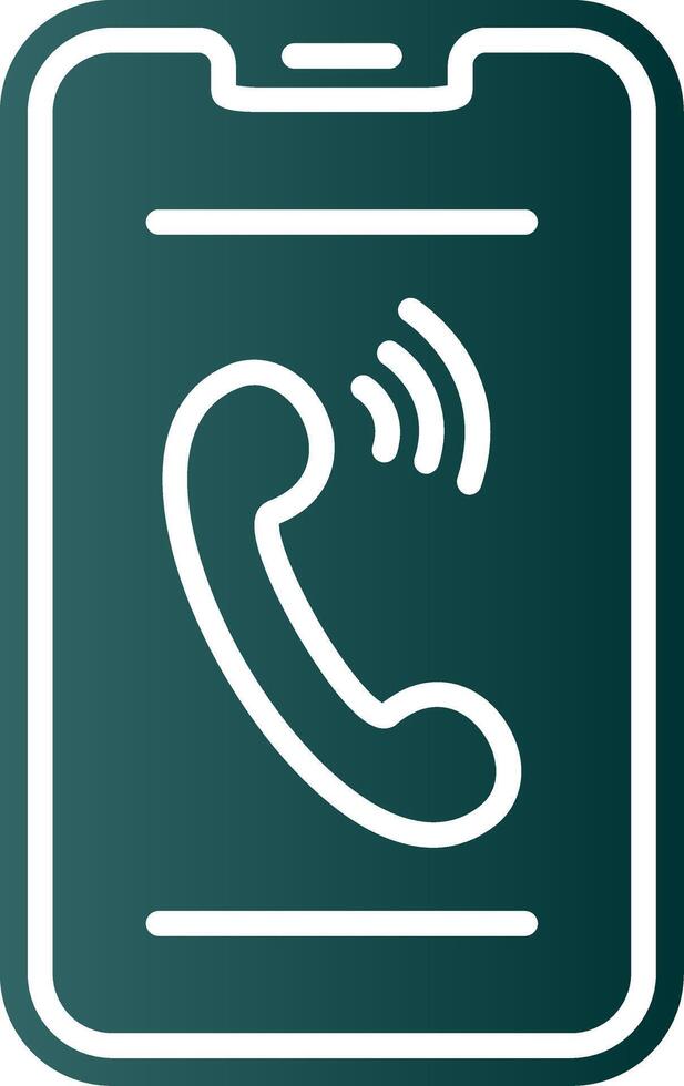 ícone de gradiente de glifo de telefone vetor