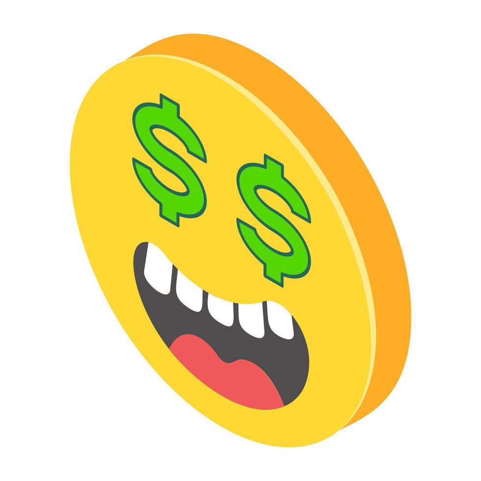 conceitos de emoji gananciosos vetor