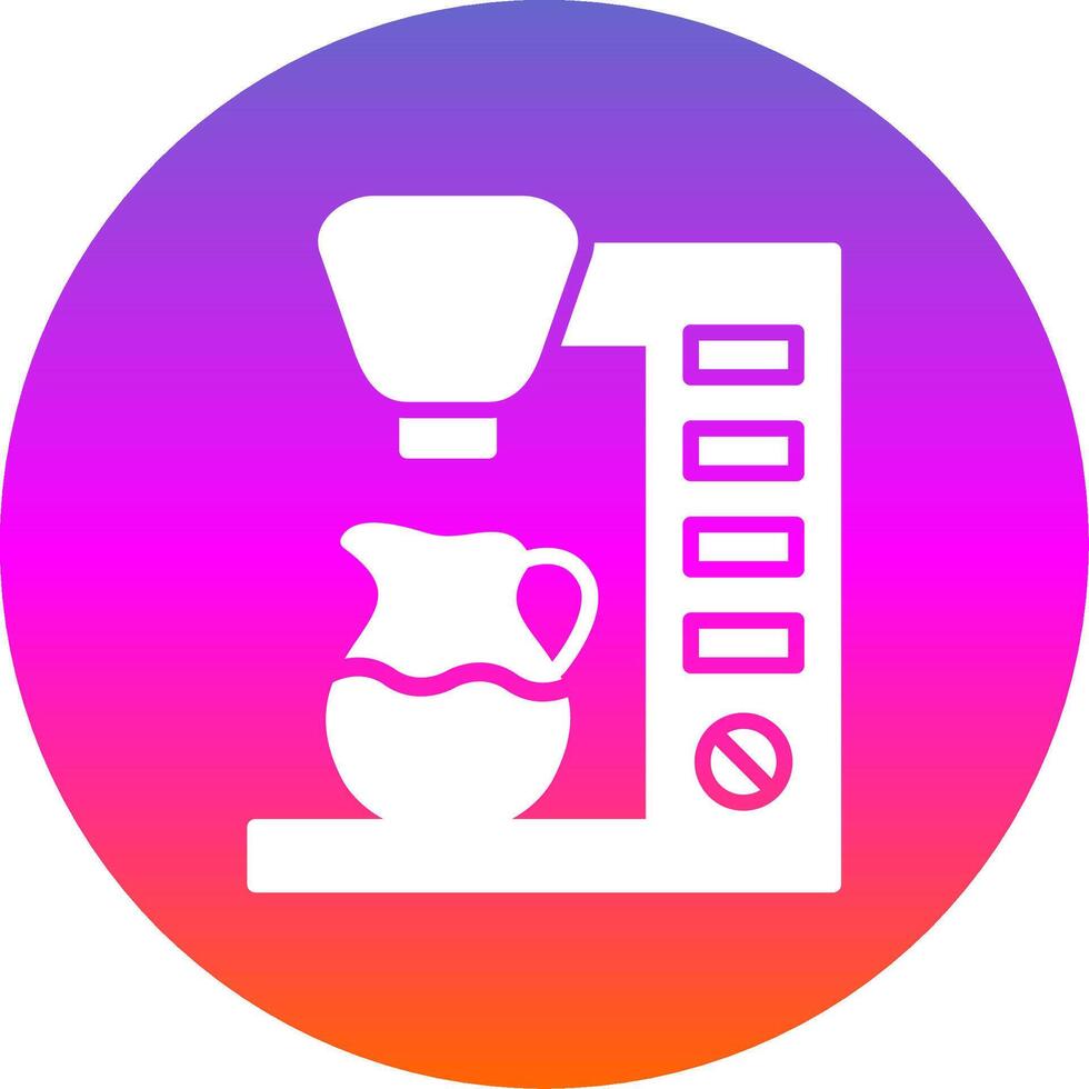 café criador glifo gradiente círculo ícone Projeto vetor