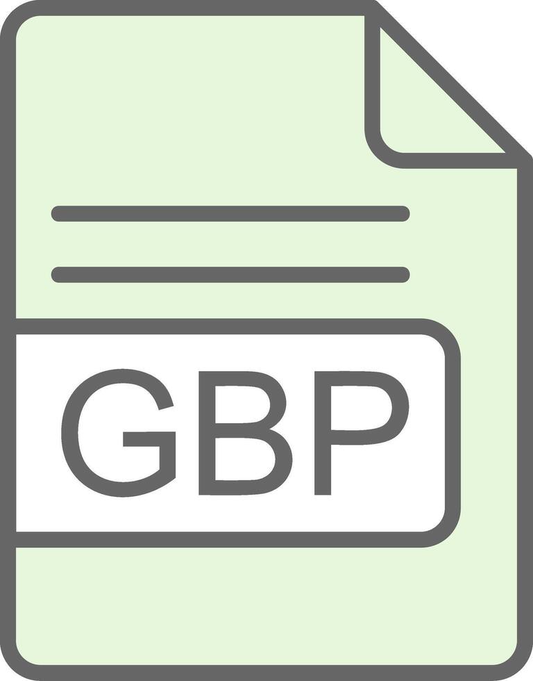 GBP Arquivo formato potra ícone Projeto vetor