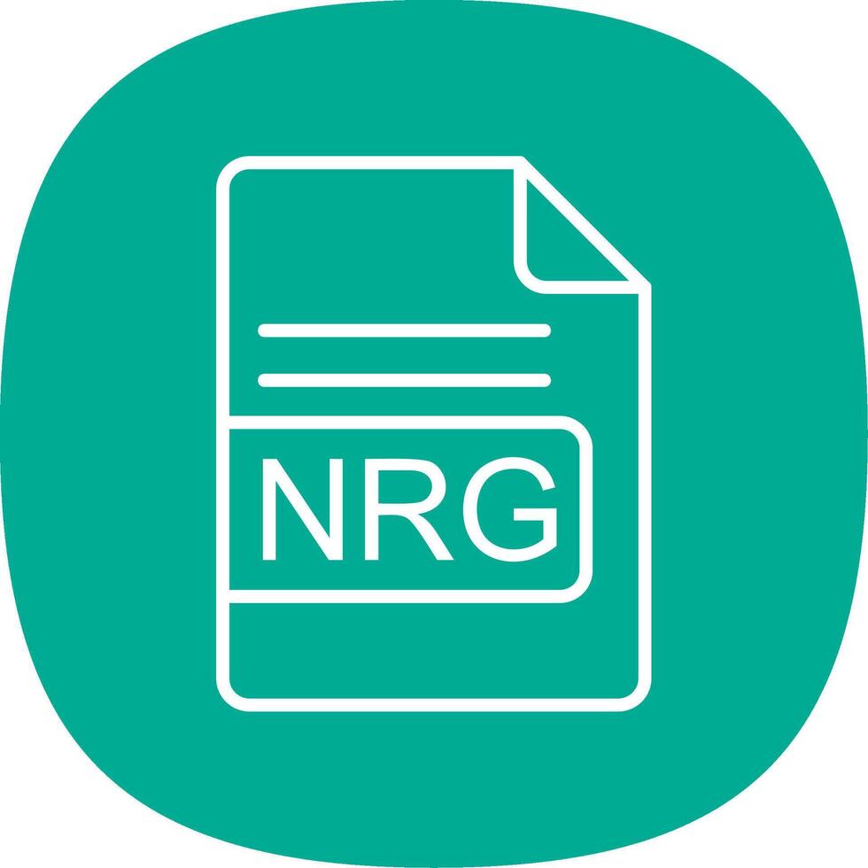 nrg Arquivo formato linha curva ícone Projeto vetor