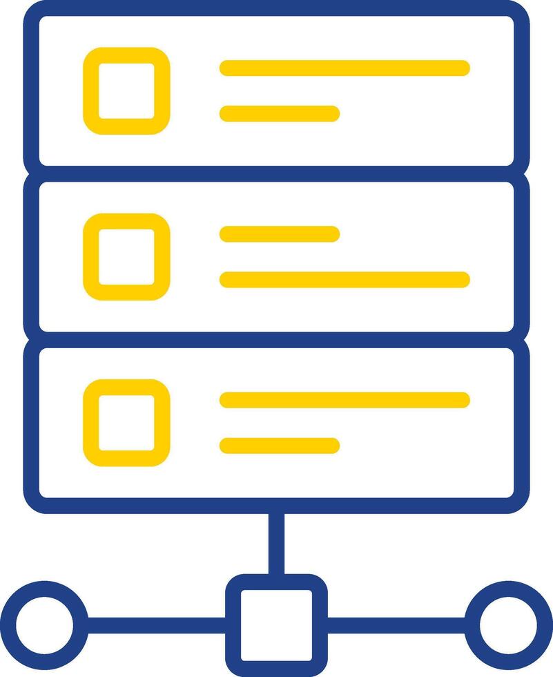 base de dados linha dois cor ícone Projeto vetor