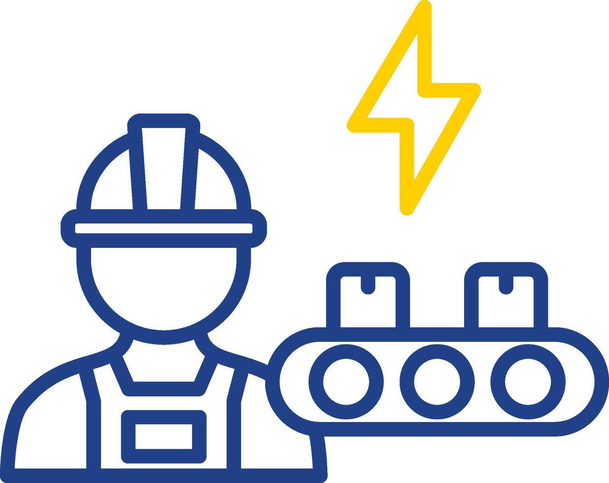industrial trabalhador linha dois cor ícone Projeto vetor