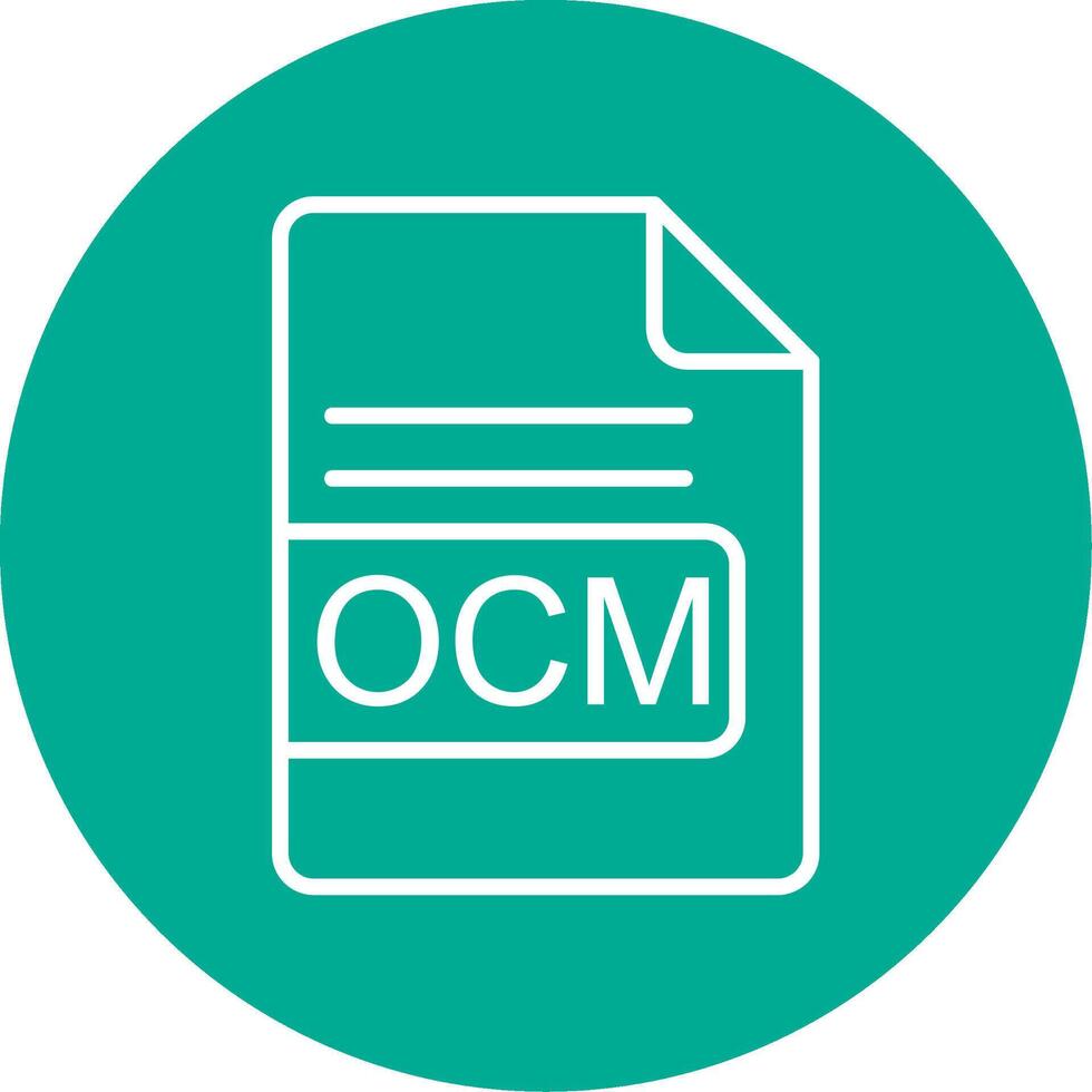 ocm Arquivo formato multi cor círculo ícone vetor