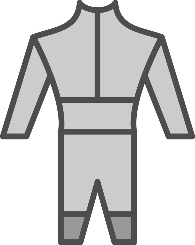 roupa de mergulho linha preenchidas escala de cinza ícone Projeto vetor