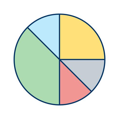 Ícone de gráfico de pizza de vetor