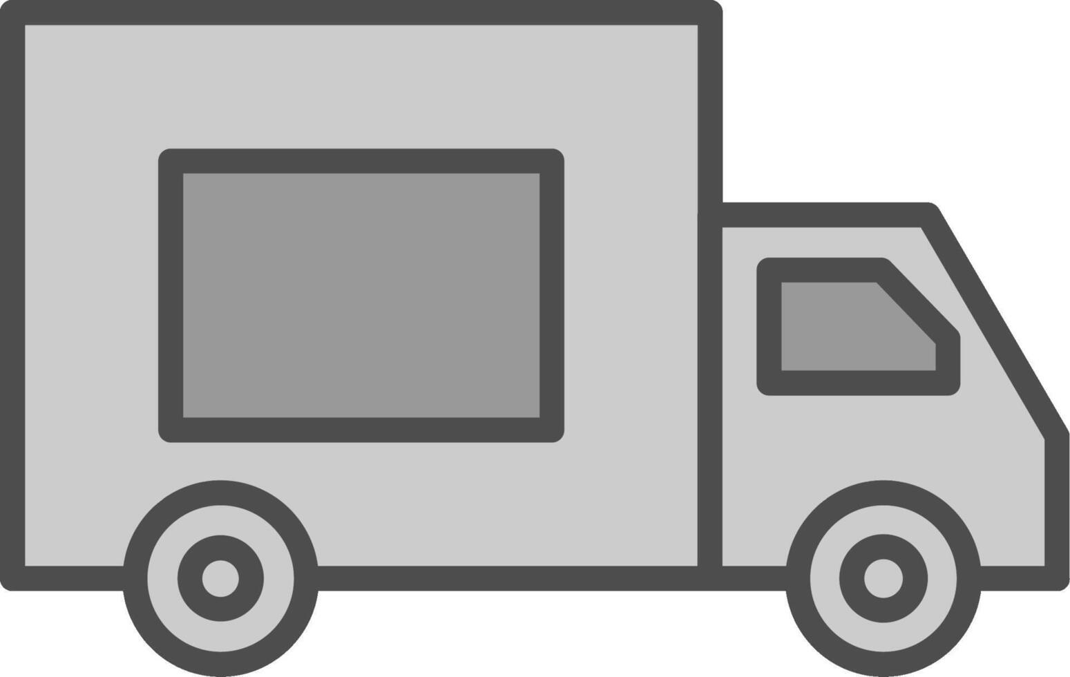 caminhão linha preenchidas escala de cinza ícone Projeto vetor
