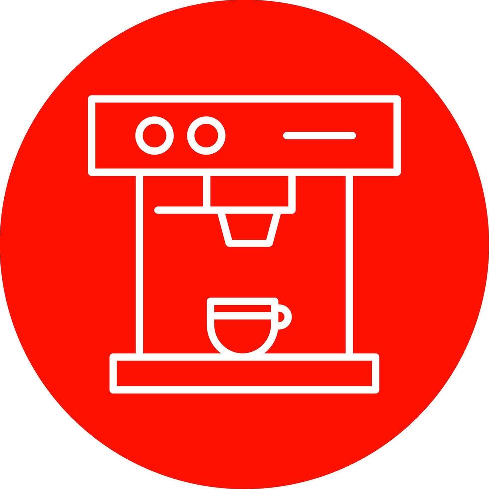 café máquina multi cor círculo ícone vetor
