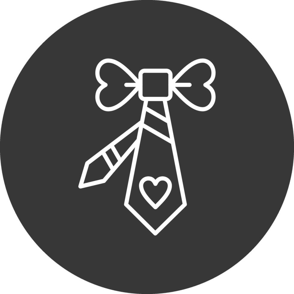 gravata linha invertido ícone Projeto vetor