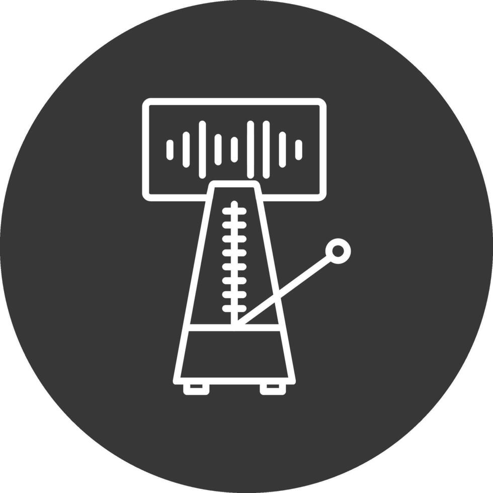 metrônomo linha invertido ícone Projeto vetor