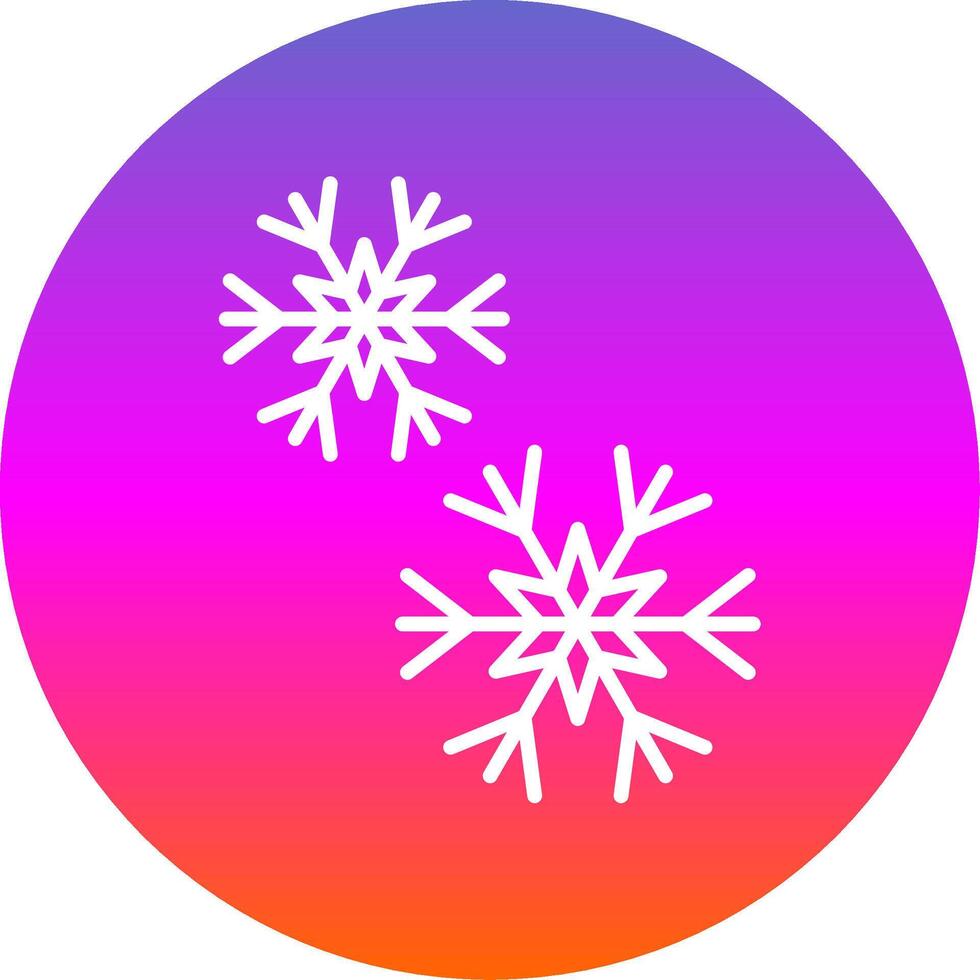 flocos de neve linha gradiente círculo ícone vetor