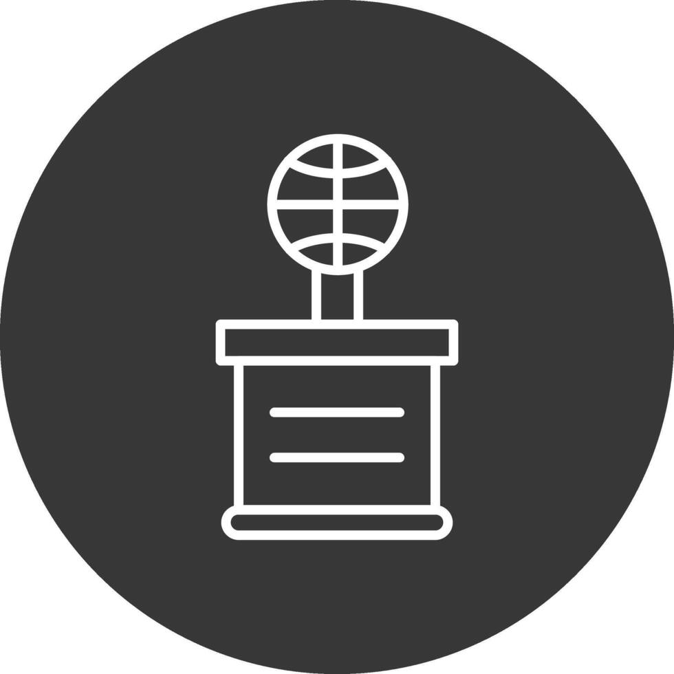 basquetebol linha invertido ícone Projeto vetor