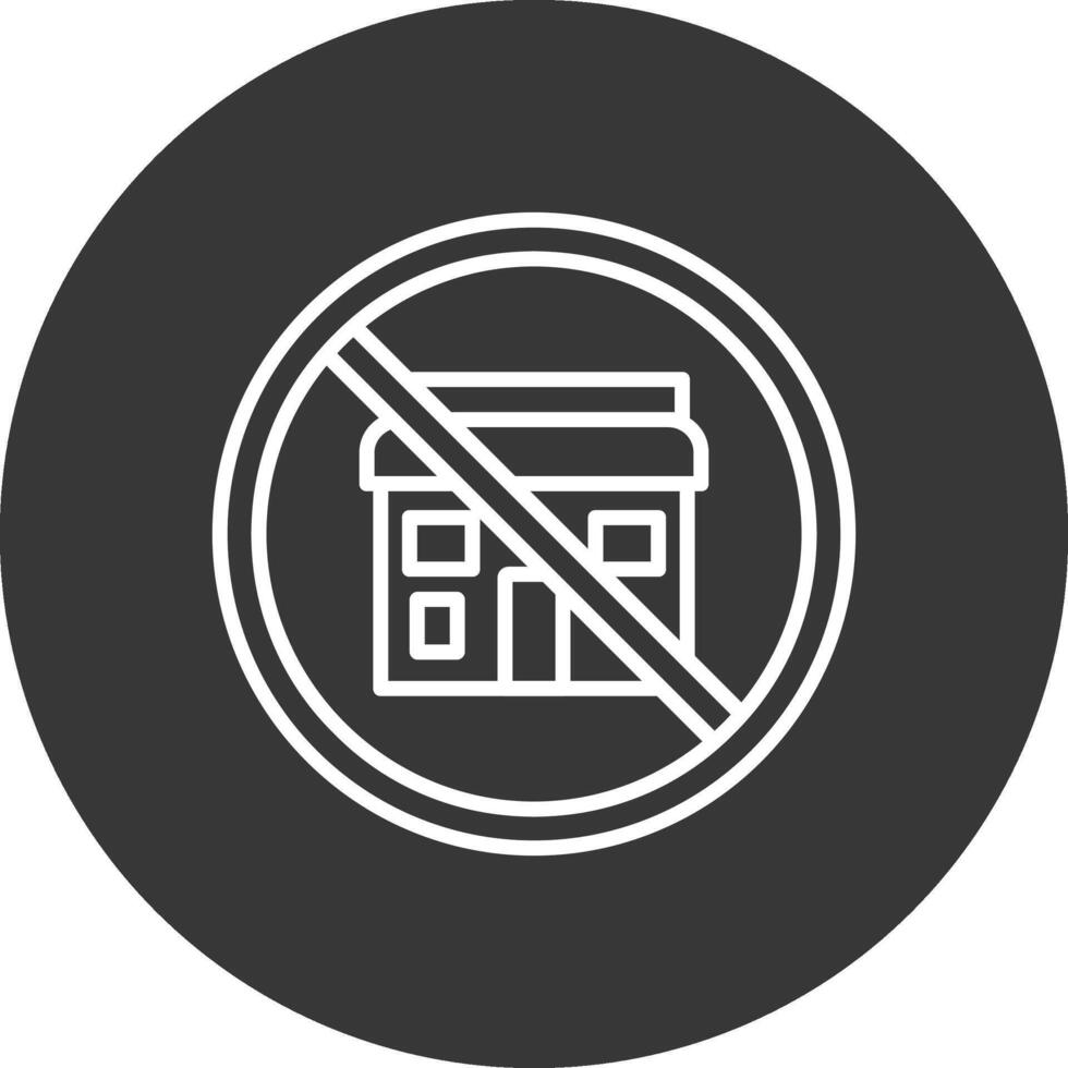 Proibido placa linha invertido ícone Projeto vetor