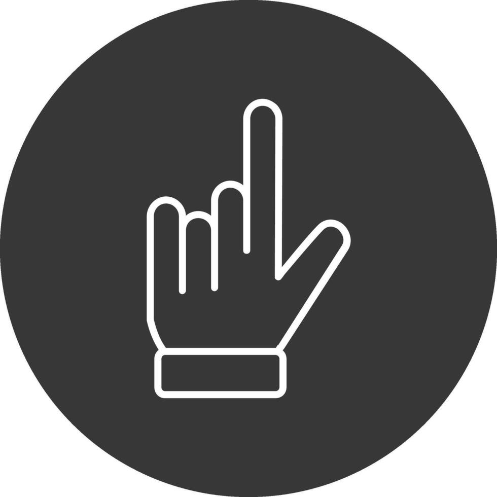 apontando mão linha invertido ícone Projeto vetor