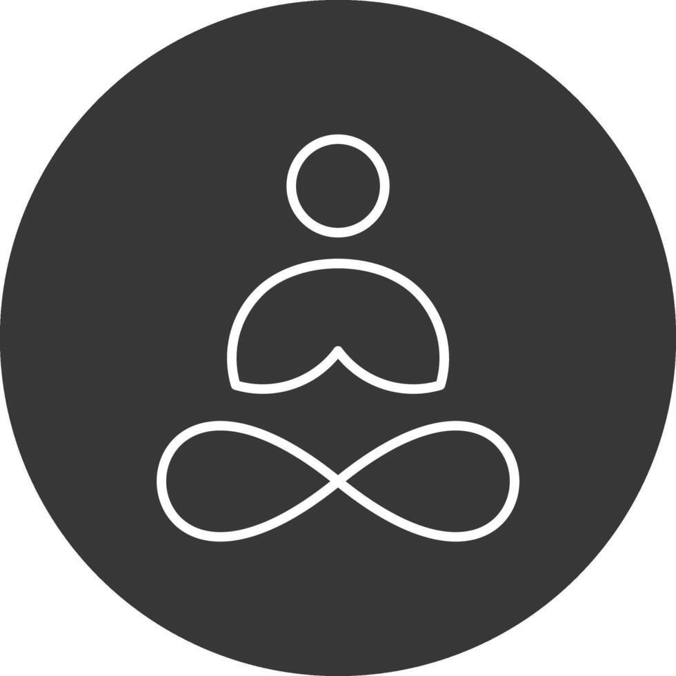 ioga linha invertido ícone Projeto vetor