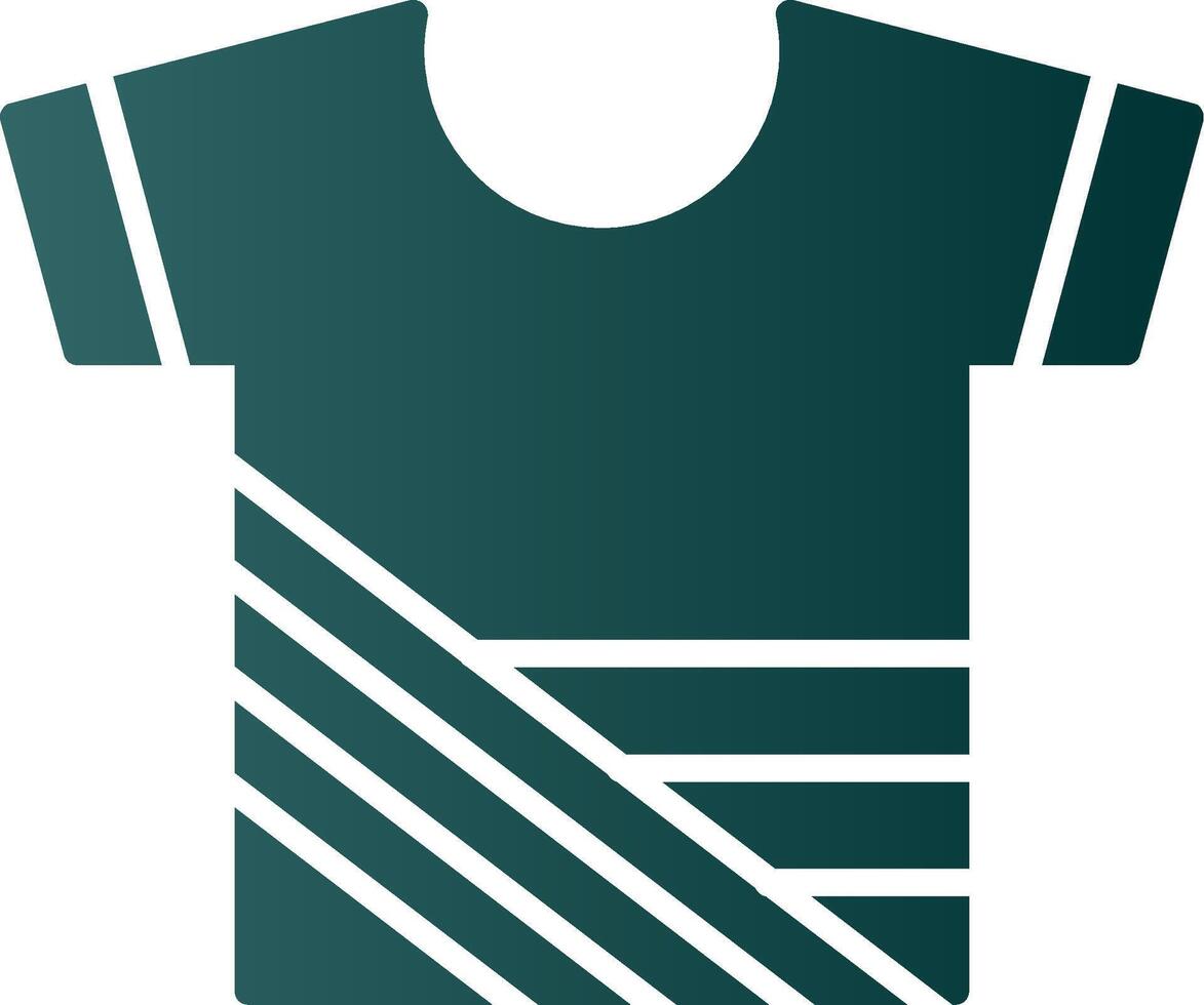 ícone de gradiente de glifo de camisa vetor