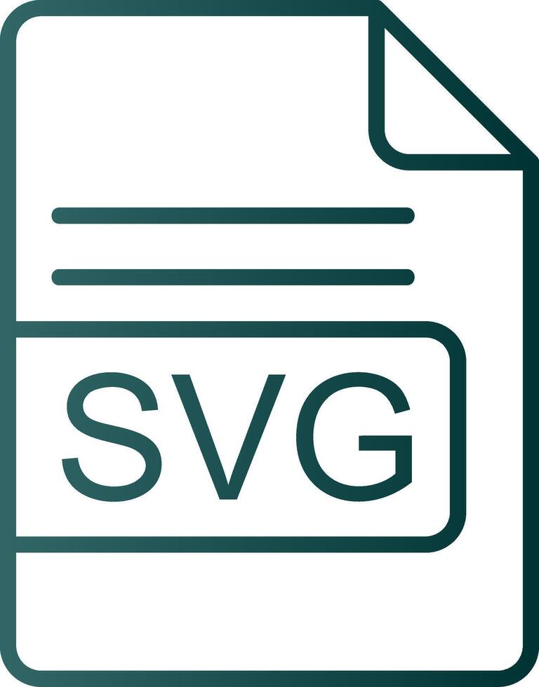 SVG Arquivo formato linha gradiente ícone vetor