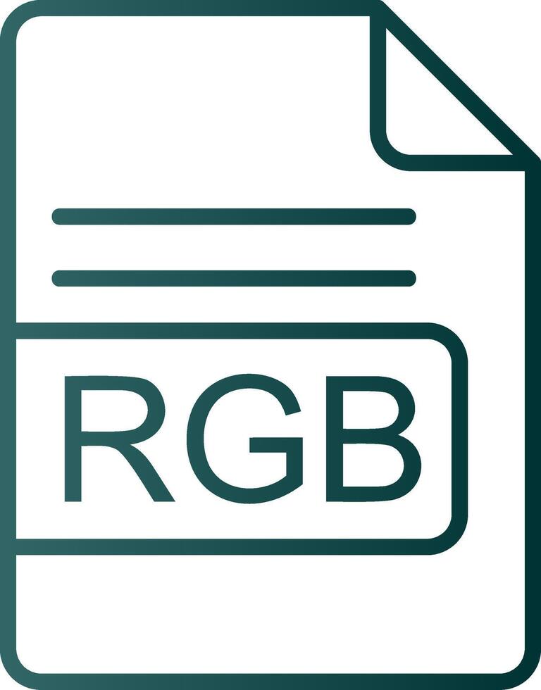 rgb Arquivo formato linha gradiente ícone vetor