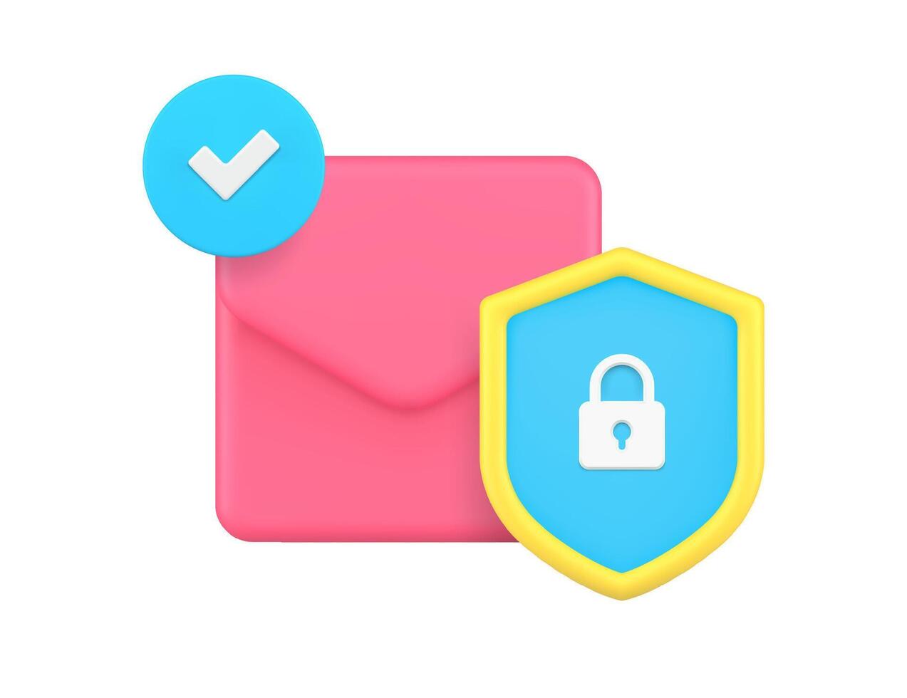 o email enviar Novo carta caixa de entrada bate-papo comunicação proteção dados segurança 3d ícone realista vetor