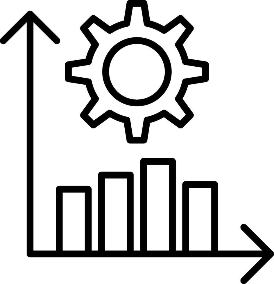 ícone de gradiente de linha de produtividade vetor