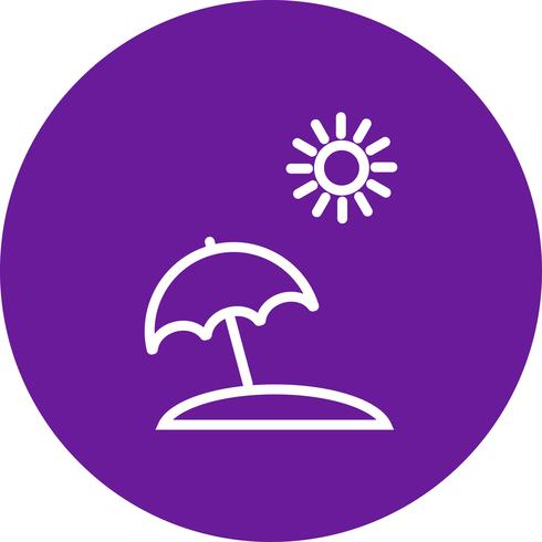 Ícone de vetor de guarda-chuva de praia